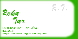 reka tar business card