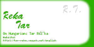 reka tar business card